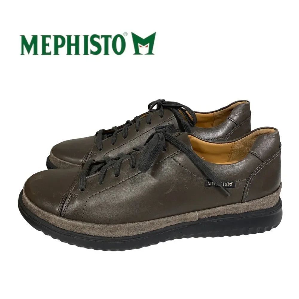Mephisto Men's Air Jet Leather Lace Sneakers 8.5
